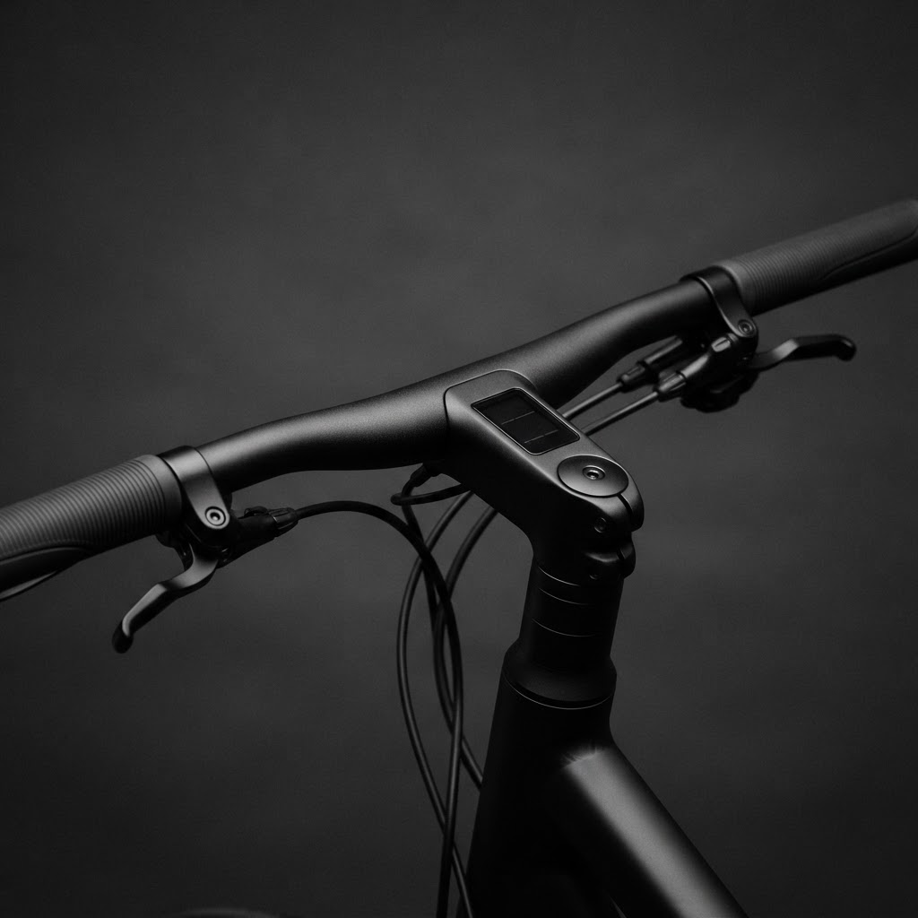 Manillar de bicicleta eléctrica en aluminio mate negro